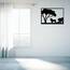 Minimalistische schwarze Wanddekoration aus Holz, rustikale Bauernhaus-Wandbehang, Silhouette für Wohnzimmer, Schlafzimmer, Badezimmer, Küche oder Büro – perfektes Einweihungsgeschenk (Löwe und Baum)