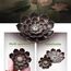 KOPYFANTAP Räucherstäbchen Halter Lotus, Keramik Räuchergefäß mit Messing Kalebassen Räucherstäbchenhalter, Einfach Asche zu Sammeln und Reinigen, Grün
