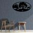 Minimalistische schwarze Wanddekoration aus Holz, rustikale Bauernhaus-Wandbehang, Silhouette für Wohnzimmer, Schlafzimmer, Badezimmer, Küche oder Büro – perfektes Einweihungsgeschenk (Ausrüstung)