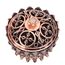 Lotus Räuchergefäß mit Deckel, 7 × 5cm Mini Hollow Räucherschale Räuchergefäß Vintage Weihrauchbehälter, Räucherstäbchenhalter für Zuhause BüroTeehaus Dekoration(Kupfer)
