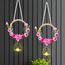 Divyakosh Stoffblumen zum Aufhängen für Heimdekoration, 2er-Set, Wand-Seitenaufhängung, Pfingstrose und Rosenblüten, Diwali & Türvolant für Hochzeit, 45,7 cm