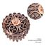 Lotus Räuchergefäß mit Deckel, 7 × 5cm Mini Hollow Räucherschale Räuchergefäß Vintage Weihrauchbehälter, Räucherstäbchenhalter für Zuhause BüroTeehaus Dekoration(Kupfer)