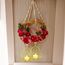 Divyakosh Stoffblumen zum Aufhängen für Heimdekoration, 2er-Set, Wand-Seitenaufhängung, Pfingstrose und Rosenblüten, Diwali & Türvolant für Hochzeit, 45,7 cm