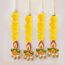 Divyakosh Holzbehänge, 5er-Set (Größe 38,1 cm), Jasminblüte mit MDF-Diya, Diwali-Dekorationsartikel für Heimdekoration, perfekter Artikel für Tempel/Pooja/Mandir/Wand/Türdekoration, Orange