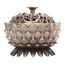 Lotus Räuchergefäß mit Deckel, 7 × 5cm Mini Hollow Räucherschale Räuchergefäß Vintage Weihrauchbehälter, Räucherstäbchenhalter für Zuhause BüroTeehaus Dekoration(Bronze)