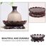 Statue Base Display Stand Skulptur Stand Buddha Podest Holzsockel Ornament Holz Sockel Holz Handwerk Podest Lotus Form Basis Dekorative Holzsockel Holzvase Ständer