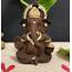 Gold Art India Braunes Terrakotta-Idol für Ganesha-Idol für Auto Armaturenbrett Gott Ganesha Idol für Heimdekoration Ganpati für Geschenk 8,9 cm (Braun Terrakotta), Idol