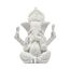 Kitchnexus Ganesha Buddha Statue Sandstein Skulptur Elefant Statue Buddha Figur (Weiß)