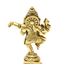 Messingstatue, tanzendes Ganesha-Idol, antikes Design, goldfarben, Höhe: 11,9 cm, Gewicht: 270 g