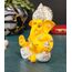Gold Art India Ganesha-Idol für Auto, Armaturenbrett, Gott, Ganesha, Idol für Heimdekoration, Ganpati für Geschenk, Büro, Tischregale, Geschenk, Idol, 8,9 cm, Silber-Mango, Idol
