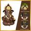 Gold Art India Braunes Terrakotta-Idol für Ganesha-Idol für Auto Armaturenbrett Gott Ganesha Idol für Heimdekoration Ganpati für Geschenk 8,9 cm (Braun Terrakotta), Idol
