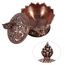Xiuyer Räuchergefäß in Lotusform, Zinklegierung, inkl. Räucherstäbchenhalter, Lotus-Form, Vintage-Design, 2 Stück Mini-Räucherstäbchen, Räucherstäbchenbrenner