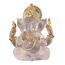 Gcroet 1pc Lord Ganesha Statuen 5.51 H Weißer Harz Elefant Gott Figuren Indische Ganesha -Idol Figur für Innen-