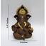 Gold Art India Braunes Terrakotta-Idol für Ganesha-Idol für Auto Armaturenbrett Gott Ganesha Idol für Heimdekoration Ganpati für Geschenk 8,9 cm (Braun Terrakotta), Idol