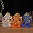 NNYCC Ganesha Figur 14cm Harz Kristall Deko Hindu Elefant Gott Lord Buddha Ganesha Geschenk Dekoration,Orange