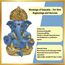 Gold Art India Vergoldeter Ganesha mit Terrakotta-Farbe, perfekt für Auto-Armaturenbretter, Büro- und Heimregale, Diwali Puja und als Geschenk (MukutGoldBlue 8,9 cm), Idol
