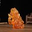 NNYCC Ganesha Figur 14cm Harz Kristall Deko Hindu Elefant Gott Lord Buddha Ganesha Geschenk Dekoration,Orange