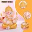 OTKARXUS Elefantengott Ganesha, indischer Lord Ganesha-Statue, Elefanten-Got-Figur, Glück und Reichtum, hinduistische Buddha-Skulptur, Ornament, Geschenke für Heimdekoration, Gold + Beige, klein