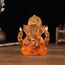 NNYCC Ganesha Figur 14cm Harz Kristall Deko Hindu Elefant Gott Lord Buddha Ganesha Geschenk Dekoration,Orange