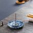JAMBOS Räucherstäbchen Halter Räucherstäbchenbrenner Lotus Design mit abnehmbarem Aschenbecher Home Décor Blau
