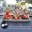 alikiki Indien Laxmi Ganesh Saraswati Statue – 9,9 cm H indischer Gott Lakshmi Ganesha Saraswati Idol Figur Hindu-Diwali Geschenke Diwali Dekoration Home Office Mandir Tempel Pooja Artikel