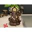 Gold Art India Braunes Terrakotta-Idol für Ganesha-Idol für Auto Armaturenbrett Gott Ganesha Idol für Heimdekoration Ganpati für Geschenk 8,9 cm (Braun Terrakotta), Idol
