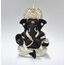 Gold Art India 999 versilbertes Idol für Ganesh Idol für Auto Armaturenbrett Gott Ganesha Idol für Home Decor Ganpati für Geschenk Silber Mukut Silber Schwarz Idol