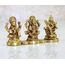 ESPLANADE - Laxmi Ganesh Saraswati Idol - 5,1 cm Höhe | Ganesha Lakshmi Religiöse Figur Hindu-Gott Skulptur Murti Statue | Diwali / Arbeitsplatz / Büro