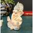 Gold Art India Ganesha-Idol für Auto, Armaturenbrett, Gott, Ganesha, Idol für Heimdekoration, Ganpati für Geschenk, Zuhause, Büro, Tischregale, Geschenk, 8,9 cm (Silber) (Silber-Kirschblüte), Idol