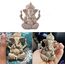 Goick 10x11.5cm Elefant Statue Skulptur, Ganesha Buddha Statue Sandstein Harz Indien Ganesha Elefant Gott Statue Figur Elefantengott,Handgefertigte Skulptur Dekoration Geschenke