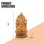 DHYANARSH Ganesha-Holzskulptur, handgeschnitzt, Gott des Wohlstandes und des Glücks, Braun