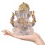 Gcroet 1pc Lord Ganesha Statuen 5.51 H Weißer Harz Elefant Gott Figuren Indische Ganesha -Idol Figur für Innen-