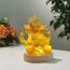 Onyqina Ganesha Statue mit LED-Lichtsockel, Ganpati Elefant Hindu-Gott Statuen, Ganesha Idol für Heimdekoration, Harz Buddha Figur Skulptur Indische Raumdekoration