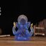 NNYCC Ganesha Figur 14cm Harz Kristall Deko Hindu Elefant Gott Lord Buddha Ganesha Geschenk Dekoration,Blau