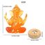 Onyqina Ganesha Statue mit LED-Lichtsockel, Ganpati Elefant Hindu-Gott Statuen, Ganesha Idol für Heimdekoration, Harz Buddha Figur Skulptur Indische Raumdekoration