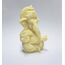 Gold Art India 3D Elfenbeinfarbenes Ganesha-Idol für das Armaturenbrett, kleines Ganesha Murti Ganpati Idol für Heimdekoration, Puja Lord Ganesha-Statue, Geschenk für Büro, Schreibtisch, Puja