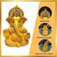 Gold Art India Mango Terrakotta-Finish Ganesha für Auto Armaturenbrett Home Decor Geschenk Diwali Geburtstag Festivals 8,9 x 5,1 cm