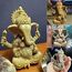 Yikko Ganesha Buddha Statue, Sandstein Elefant Statue Handgemachte Skulptur für Meditation Heimdekoration Geschenk Ornamente
