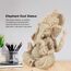 Goick 10x11.5cm Elefant Statue Skulptur, Ganesha Buddha Statue Sandstein Harz Indien Ganesha Elefant Gott Statue Figur Elefantengott,Handgefertigte Skulptur Dekoration Geschenke