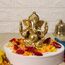 Artvarko Brass Metal Lord Ganesha Ganpati Religious Metal Statue Idol Ganesh Murti Home Decor for Puja Size - Height 4.25 Inches Weight 750 gm