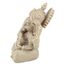 Goick 10x11.5cm Elefant Statue Skulptur, Ganesha Buddha Statue Sandstein Harz Indien Ganesha Elefant Gott Statue Figur Elefantengott,Handgefertigte Skulptur Dekoration Geschenke