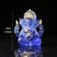 NNYCC Ganesha Figur 14cm Harz Kristall Deko Hindu Elefant Gott Lord Buddha Ganesha Geschenk Dekoration,Blau