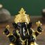 OTKARXUS Hinduistische Ganesha-Figur, indischer Goldener schwarzer Herr, Elefant, Ganesha, Idol-Statue, Buddha-Skulptur für Zuhause, Auto-Dekoration (Gold + Schwarz)