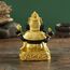 OTKARXUS Hinduistische Ganesha-Figur, indischer Goldener schwarzer Herr, Elefant, Ganesha, Idol-Statue, Buddha-Skulptur für Zuhause, Auto-Dekoration (Gold + Schwarz)