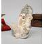 Gold Art India Ganesha-Idol für Auto, Armaturenbrett, Gott, Ganesha, Idol für Heimdekoration, Ganpati für Geschenk, Zuhause, Büro, Tischregale, Geschenk, 8,9 cm (Silber) (Silber-Kirschblüte), Idol