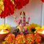 alikiki Indischer Gott, Ganesha, Statue, 10,4 cm, mehrfarbig, hinduistisches Idol, Ganesha-Figur, Indien, Heimbüro, Mandir-Tempel, Altar, Pooja-Artikel, Diwali Puja