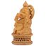 DHYANARSH Ganesha-Holzskulptur, handgeschnitzt, Gott des Wohlstandes und des Glücks, Braun