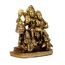 eSplanade Messing-Idol der Shiv-Parvati-Familie – Gott-Idol für das Armaturenbrett des Autos – 5,7 cm Shiv-Familien-Murti als Schreibtischdekoration | Schaustücke zur Einweihung