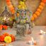Tied Ribbons Eco Friendly Ganesha Idol for Ganesh Chaturthi Decoration Items Handmade Indian God Idol Lord Ganesh Statue Figurine for Home Decor Pooja Room - Ganpati Idol Clay for Visarjan
