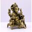 eSplanade Messing-Chowki Ganesha Ganpati Vinayak Showpiece | Murti Idol Statue Skulptur – 21 cm